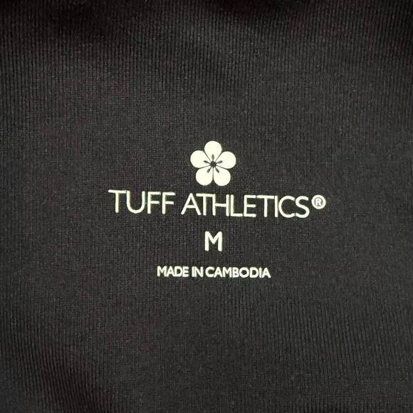 TUFF ATHLETICS NEW YOGA LEGGINGS BLACK GRAY SNAKESKIN PRINT MEDIUM - Picture 5 of 9